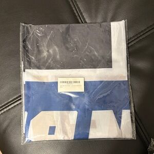 Blue and White Graphic T-Shirt